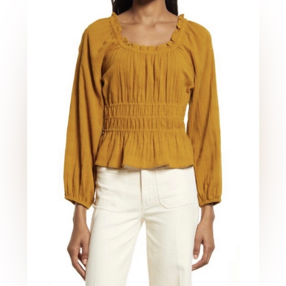 Madewell Mustard Blouse